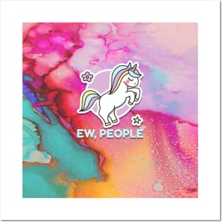 Ew, People Unicorn Design Posters and Art